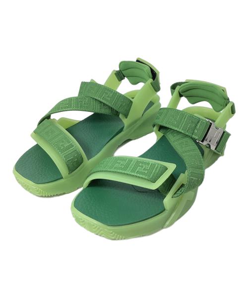 FENDI（フェンディ）FENDI (フェンディ) マルチストラップサンダル グリーン サイズ:6 未使用品の古着・服飾アイテム