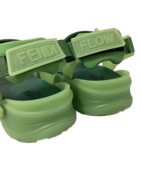 FENDI（フェンディ）FENDI (フェンディ) マルチストラップサンダル グリーン サイズ:6 未使用品の古着・服飾アイテム