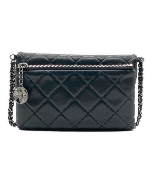 CHANEL（シャネル）CHANEL (シャネル) ミニチェーンショルダーバッグ/ミニポシェット ブラックの古着・服飾アイテム