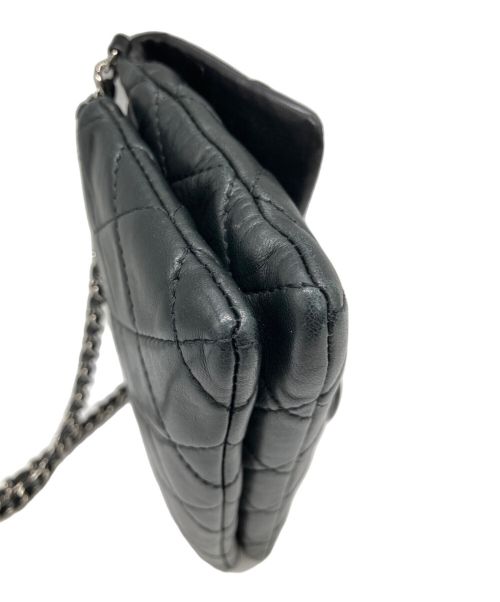 CHANEL（シャネル）CHANEL (シャネル) ミニチェーンショルダーバッグ/ミニポシェット ブラックの古着・服飾アイテム