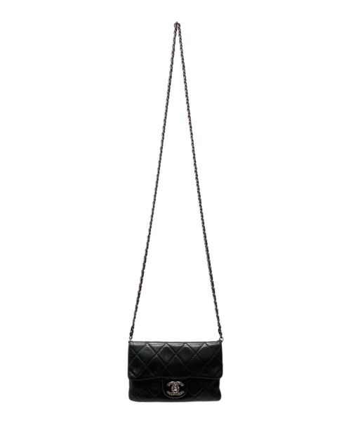 CHANEL（シャネル）CHANEL (シャネル) ミニチェーンショルダーバッグ/ミニポシェット ブラックの古着・服飾アイテム