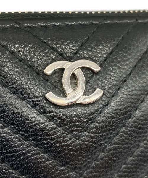 CHANEL（シャネル）CHANEL (シャネル) シェブロン ココマーククラッチバッグ ブラックの古着・服飾アイテム