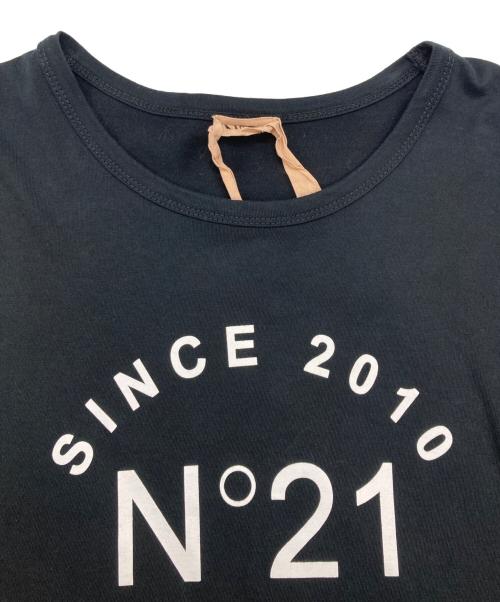 N°21（ヌメロヴェントゥーノ）N°21 (ヌメロヴェントゥーロ) 半袖カットソー ブラック サイズ:36の古着・服飾アイテム