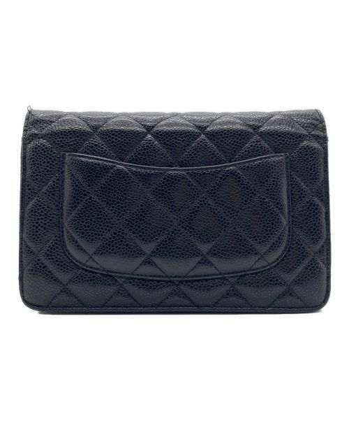CHANEL（シャネル）CHANEL (シャネル) マトラッセチェーンウォレット ブラック サイズ:19の古着・服飾アイテム