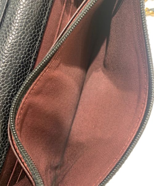 CHANEL（シャネル）CHANEL (シャネル) マトラッセチェーンウォレット ブラック サイズ:19の古着・服飾アイテム