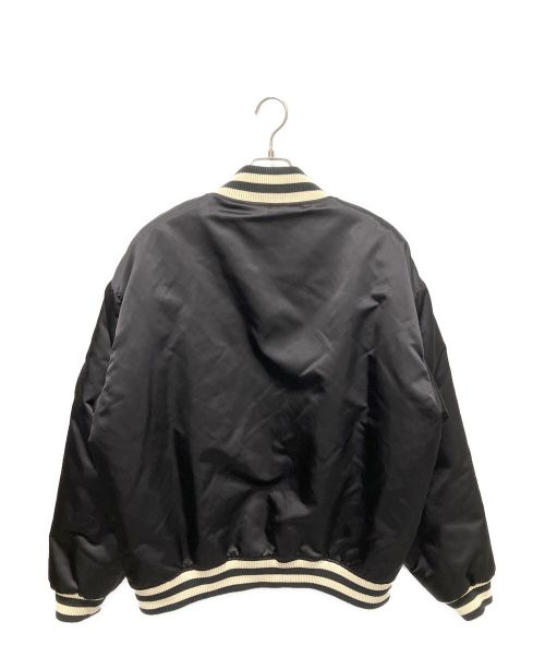 LOUIS VUITTON（ルイ ヴィトン）LOUIS VUITTON (ルイ ヴィトン) エンブロイダードナイロンベースボールブルゾン ブラック サイズ:52の古着・服飾アイテム