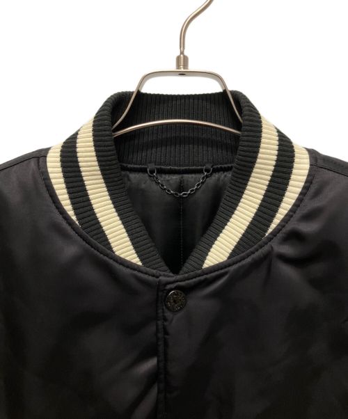 LOUIS VUITTON（ルイ ヴィトン）LOUIS VUITTON (ルイ ヴィトン) エンブロイダードナイロンベースボールブルゾン ブラック サイズ:52の古着・服飾アイテム