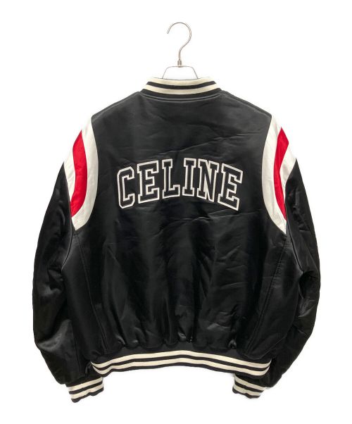 CELINE（セリーヌ）CELINE (セリーヌ) letter print bomber jacket ブラック サイズ:52の古着・服飾アイテム