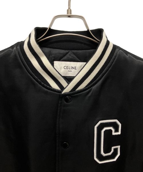 CELINE（セリーヌ）CELINE (セリーヌ) letter print bomber jacket ブラック サイズ:52の古着・服飾アイテム