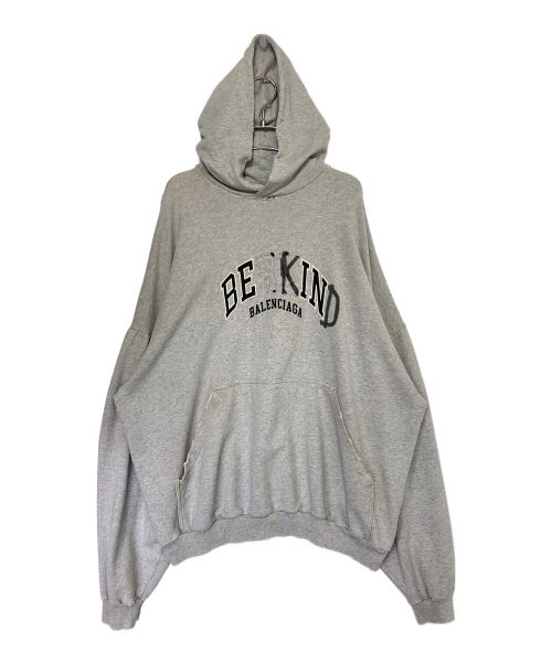 BALENCIAGA（バレンシアガ）BALENCIAGA (バレンシアガ) ROUND HOODIE ライトグレー サイズ:2の古着・服飾アイテム