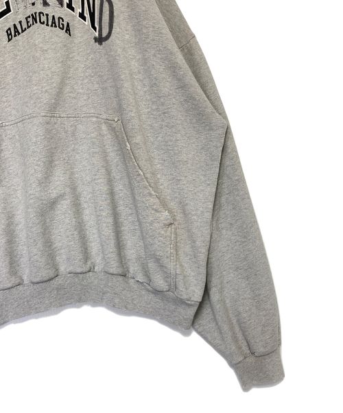 BALENCIAGA（バレンシアガ）BALENCIAGA (バレンシアガ) ROUND HOODIE ライトグレー サイズ:2の古着・服飾アイテム