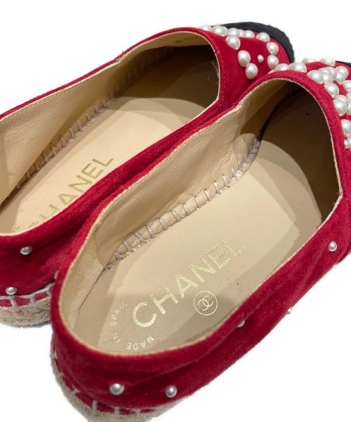 CHANEL（シャネル）CHANEL (シャネル) エスパドリーユ レッド サイズ:37の古着・服飾アイテム