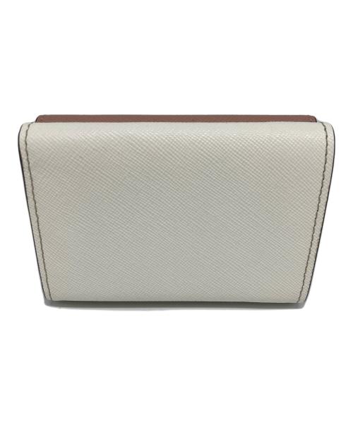 MARNI（マルニ）MARNI (マルニ) 3つ折り財布 ピンク×ホワイトの古着・服飾アイテム