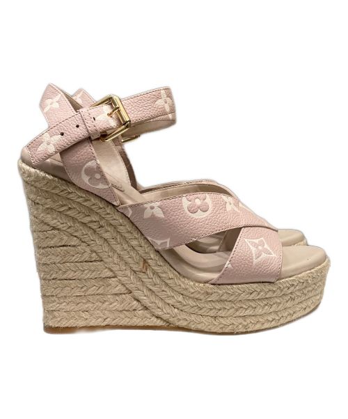 LOUIS VUITTON（ルイ ヴィトン）LOUIS VUITTON (ルイ ヴィトン) スターボード ライン サンダル ベージュ×ホワイト サイズ:36の古着・服飾アイテム