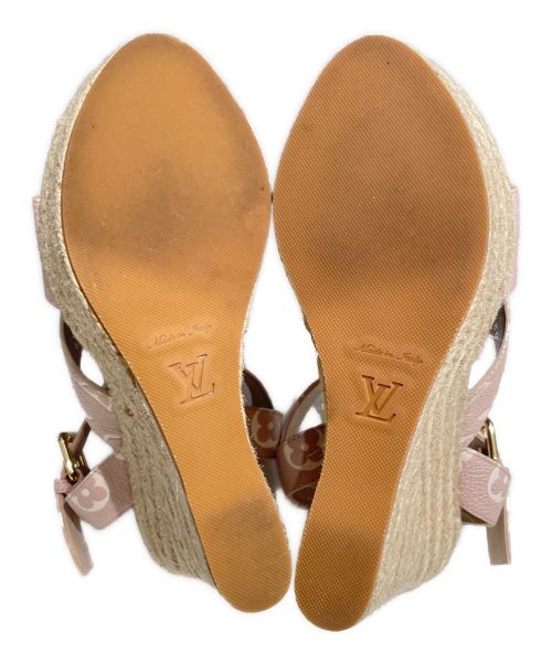 LOUIS VUITTON（ルイ ヴィトン）LOUIS VUITTON (ルイ ヴィトン) スターボード ライン サンダル ベージュ×ホワイト サイズ:36の古着・服飾アイテム