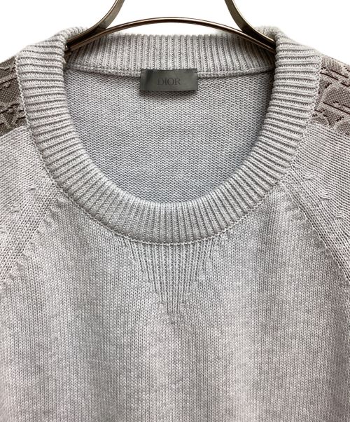 Dior（ディオール）Dior (ディオール) オブリークロングスリーブニット グレー サイズ:XLの古着・服飾アイテム