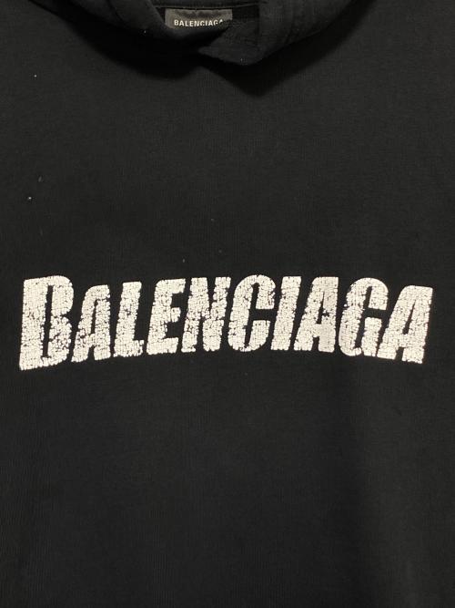 BALENCIAGA（バレンシアガ）BALENCIAGA (バレンシアガ) ロゴパーカー ブラック サイズ:Mの古着・服飾アイテム
