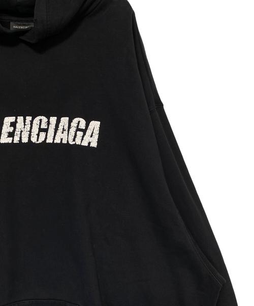 BALENCIAGA（バレンシアガ）BALENCIAGA (バレンシアガ) ロゴパーカー ブラック サイズ:Mの古着・服飾アイテム