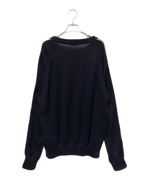 Christian Dior（クリスチャン ディオール）Christian Dior (クリスチャン ディオール) オブリークコットンニット ネイビー サイズ:XLの古着・服飾アイテム