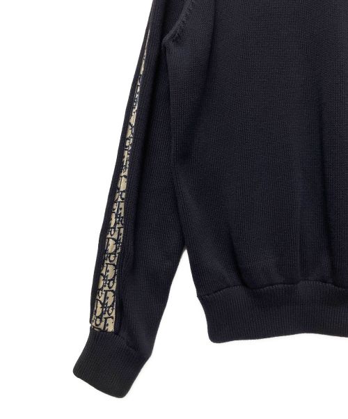 Christian Dior（クリスチャン ディオール）Christian Dior (クリスチャン ディオール) オブリークコットンニット ネイビー サイズ:XLの古着・服飾アイテム