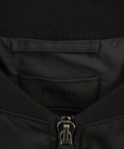 PRADA（プラダ）PRADA (プラダ) Re-Nylon ボンバージャケット ブラック サイズ:XLの古着・服飾アイテム