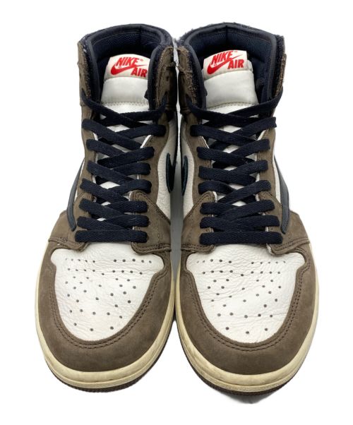 Travis Scott × Nike（トラヴィススコット×ナイキ）Travis Scott × Nike (トラヴィススコット×ナイキ) Air Jordan 1 Retro High OG TS SP ブラウン×ホワイト サイズ:27cmの古着・服飾アイテム