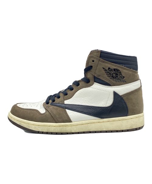 Travis Scott × Nike（トラヴィススコット×ナイキ）Travis Scott × Nike (トラヴィススコット×ナイキ) Air Jordan 1 Retro High OG TS SP ブラウン×ホワイト サイズ:27cmの古着・服飾アイテム