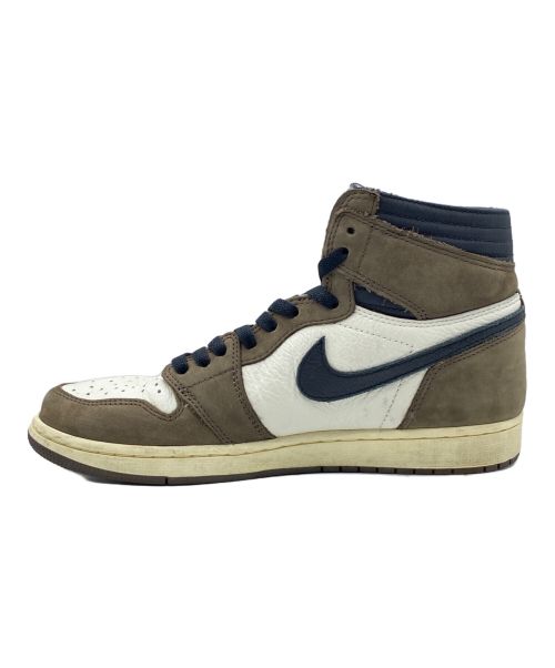 Travis Scott × Nike（トラヴィススコット×ナイキ）Travis Scott × Nike (トラヴィススコット×ナイキ) Air Jordan 1 Retro High OG TS SP ブラウン×ホワイト サイズ:27cmの古着・服飾アイテム