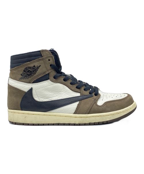 Travis Scott × Nike（トラヴィススコット×ナイキ）Travis Scott × Nike (トラヴィススコット×ナイキ) Air Jordan 1 Retro High OG TS SP ブラウン×ホワイト サイズ:27cmの古着・服飾アイテム