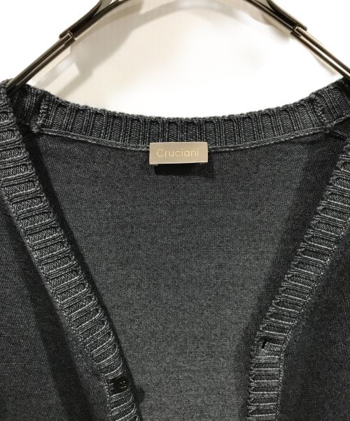 Cruciani（クルチアーニ）Cruciani (クルチアーニ) ウールカーディガン グレー サイズ:48の古着・服飾アイテム