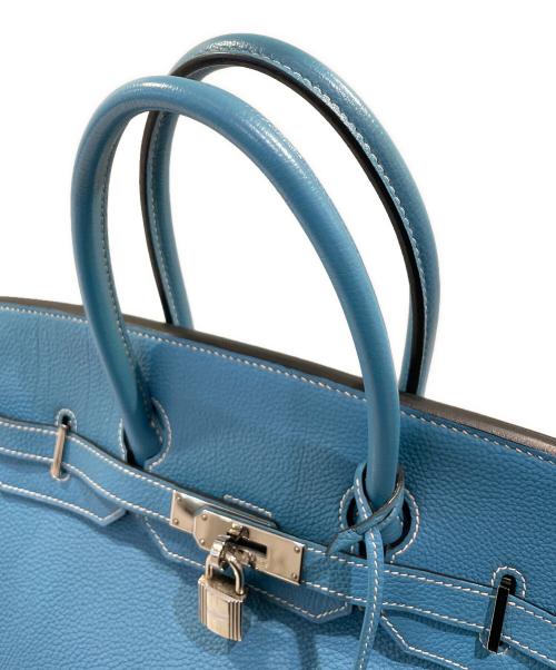 HERMES（エルメス）HERMES (エルメス) バーキン 35 □H刻印 ブルージーン ブルージーン×シルバー金具 サイズ:35の古着・服飾アイテム