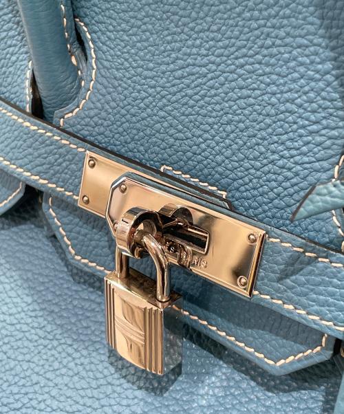 HERMES（エルメス）HERMES (エルメス) バーキン 35 □H刻印 ブルージーン ブルージーン×シルバー金具 サイズ:35の古着・服飾アイテム