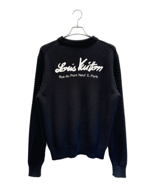 LOUIS VUITTON（ルイ ヴィトン）LOUIS VUITTON (ルイ ヴィトン) バックエンブロイダリーニット ブラック サイズ:Ｓの古着・服飾アイテム