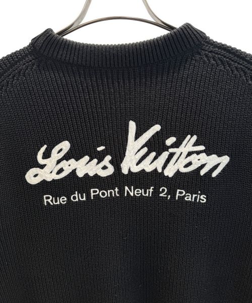 LOUIS VUITTON（ルイ ヴィトン）LOUIS VUITTON (ルイ ヴィトン) バックエンブロイダリーニット ブラック サイズ:Ｓの古着・服飾アイテム
