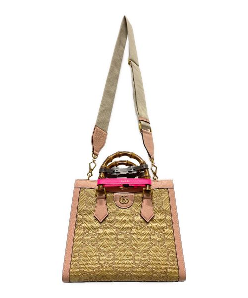 GUCCI（グッチ）GUCCI (グッチ) GGスモールトートバッグ ピンクの古着・服飾アイテム