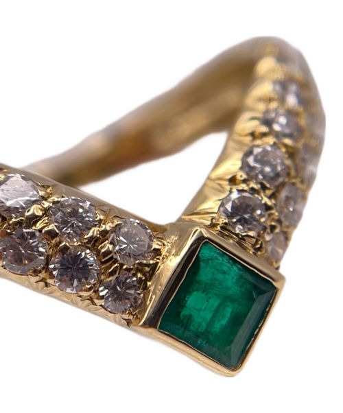 VAN CLEEF & ARPELS（ヴァンクリーフ＆アーペル）VAN CLEEF & ARPELS (ヴァンクリーフ＆アーペル) ダイヤVモチーフリング サイズ:-の古着・服飾アイテム