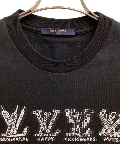 LOUIS VUITTON（ルイ ヴィトン）LOUIS VUITTON (ルイ ヴィトン) カートゥーンLVロゴシャツ ブラック サイズ:Mの古着・服飾アイテム