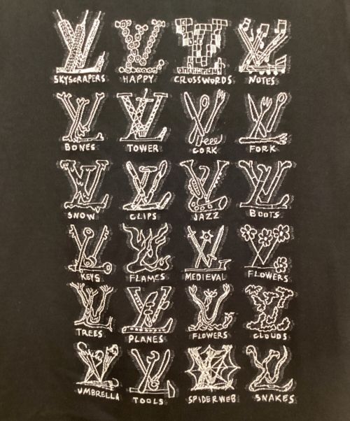 LOUIS VUITTON（ルイ ヴィトン）LOUIS VUITTON (ルイ ヴィトン) カートゥーンLVロゴシャツ ブラック サイズ:Mの古着・服飾アイテム