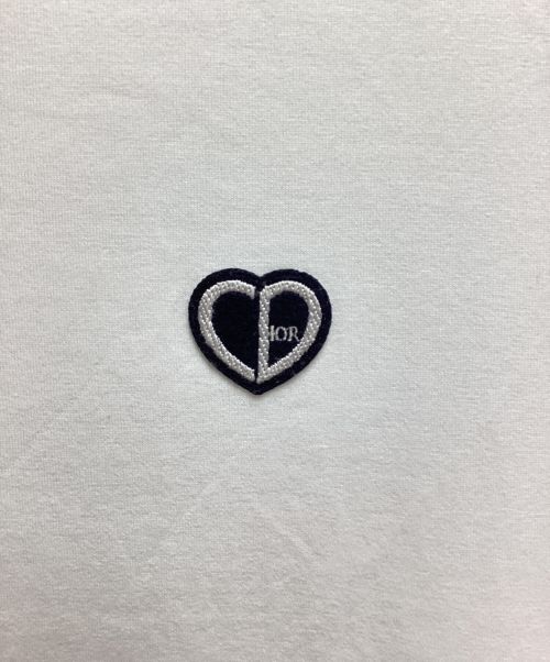 Dior（ディオール）Dior (ディオール) ハートロゴ刺繍Tシャツ ホワイト サイズ:Sの古着・服飾アイテム