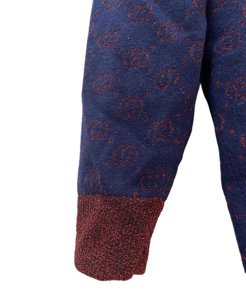 GUCCI（グッチ）GUCCI (グッチ) インターロッキングG ラメウールニット レッド サイズ:Lの古着・服飾アイテム