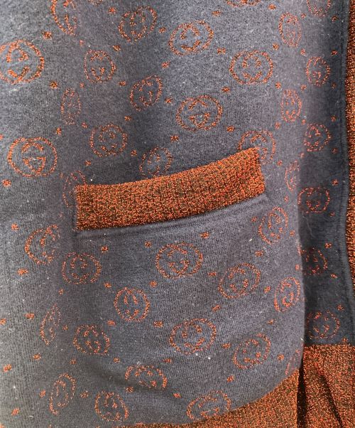GUCCI（グッチ）GUCCI (グッチ) インターロッキングG ラメウールニット レッド サイズ:Lの古着・服飾アイテム