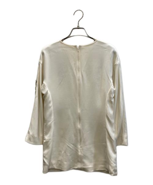 Chloe（クロエ）Chloe (クロエ) ラメロングスリーブブラウス ベージュ サイズ:34の古着・服飾アイテム