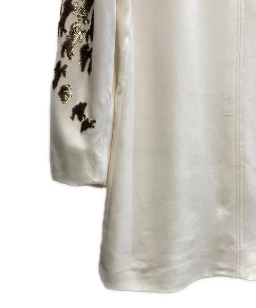 Chloe（クロエ）Chloe (クロエ) ラメロングスリーブブラウス ベージュ サイズ:34の古着・服飾アイテム