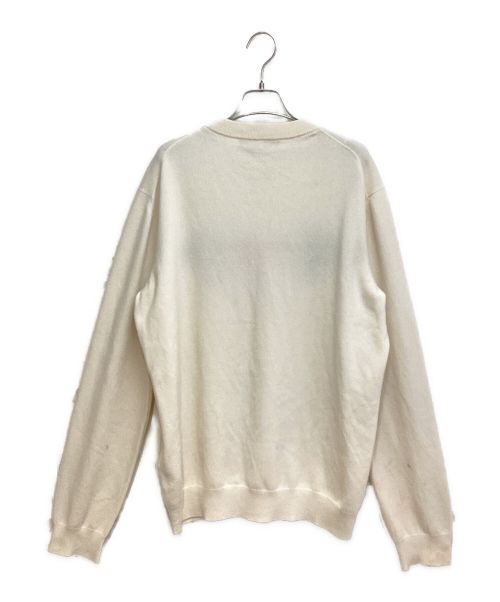 LOUIS VUITTON（ルイ ヴィトン）LOUIS VUITTON (ルイ ヴィトン) Dragon Intarsia Crew Neck Knit（ドラゴンインタルシアクルーネックニットセーター） アイボリー サイズ:XLの古着・服飾アイテム