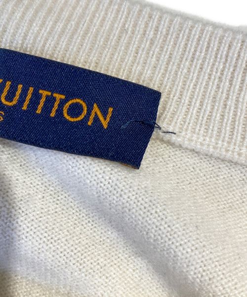 LOUIS VUITTON（ルイ ヴィトン）LOUIS VUITTON (ルイ ヴィトン) Dragon Intarsia Crew Neck Knit（ドラゴンインタルシアクルーネックニットセーター） アイボリー サイズ:XLの古着・服飾アイテム