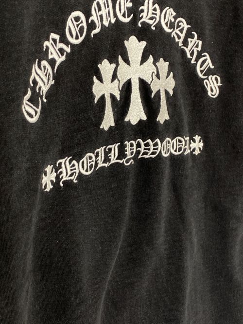 CHROME HEARTS（クロムハーツ）CHROME HEARTS (クロムハーツ) Cemetery Cross Crewneck Sweat ブラック サイズ:XLの古着・服飾アイテム