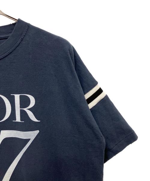 Dior（ディオール）Dior (ディオール) スラブコットンロゴTシャツ ネイビー サイズ:Lの古着・服飾アイテム