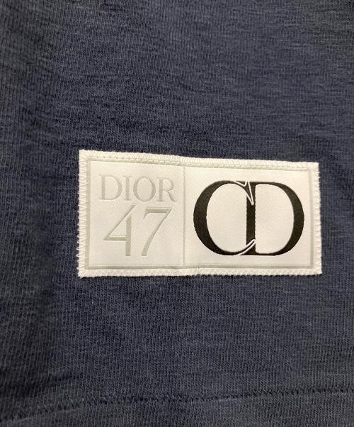 Dior（ディオール）Dior (ディオール) スラブコットンロゴTシャツ ネイビー サイズ:Lの古着・服飾アイテム