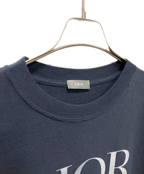 Dior（ディオール）Dior (ディオール) スラブコットンロゴTシャツ ネイビー サイズ:Lの古着・服飾アイテム