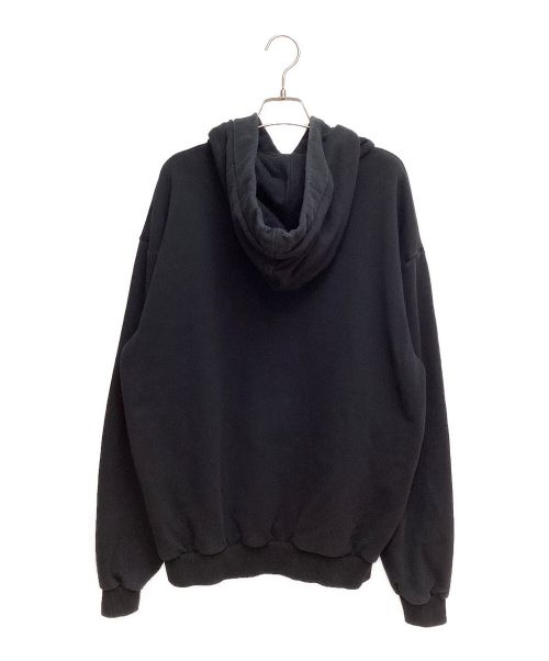 CELINE（セリーヌ）CELINE (セリーヌ) ルーズフィットコットンフリースフーディ ブラック サイズ:Lの古着・服飾アイテム